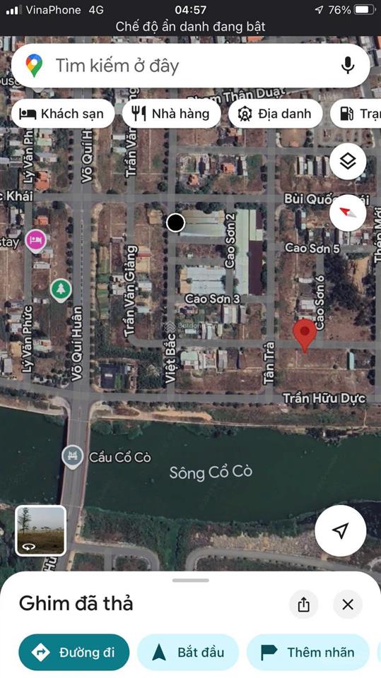 Bán lô huỳnh thị một sát sông, cách 2 lô ra đường 10 dt 100m²(5x20m) giá bán 5 tỷ,  0914 433 ***.