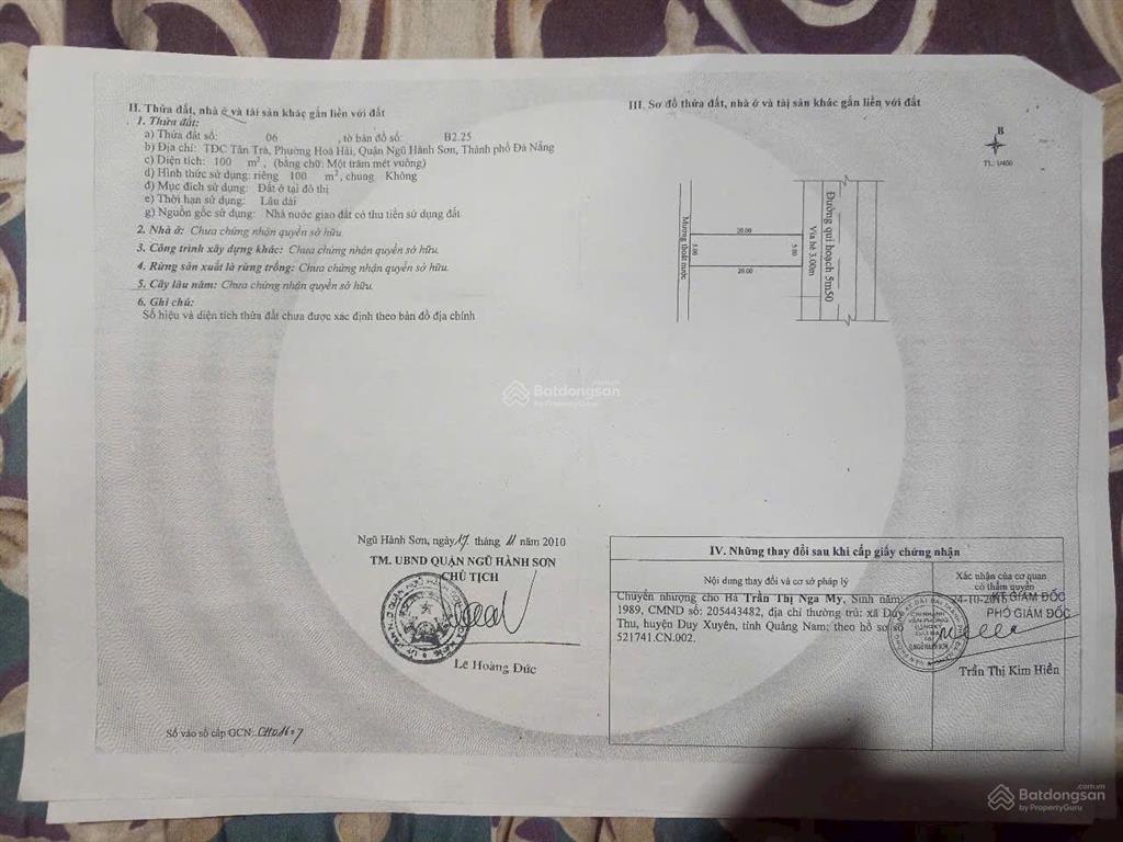 Bán lô huỳnh thị một sát sông, cách 2 lô ra đường 10 dt 100m²(5x20m) giá bán 5 tỷ,  0914 433 ***.