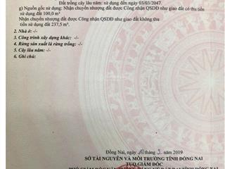 Nhà mặt tiền long đức  long thành 3pn/3wc sân oto đang cho thuê 12tr  dt 337.5m2 tc 100m sổ riêng