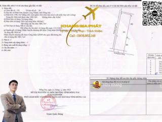 Thích hợp tách thửa nhỏ xã long thành góc hai mặt tiền dt 1981m2 tc 100m2 sát bên stc long thành