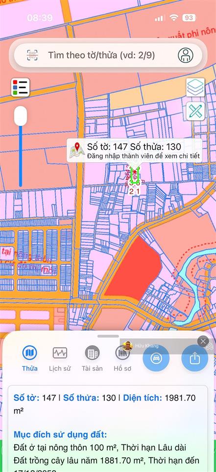 Thích hợp tách thửa nhỏ  xã long thành góc hai mặt tiền dt 1981m2 tc 100m2sát bên stc long thành