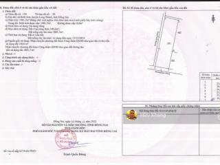 Thích hợp tách thửa nhỏ  xã long thành góc hai mặt tiền dt 1981m2 tc 100m2sát bên stc long thành