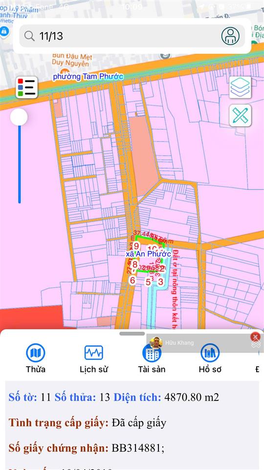 Đất vàng an phước, 80,9m mặt tiền nhựa, 550m2 thổ cư, 2 sổ, sát kcn, giá siêu hời 40 tỷ tl