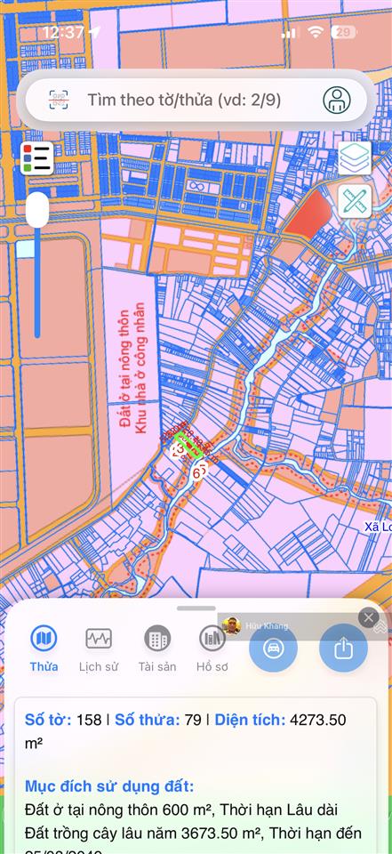 Xã long thành kèo thơm 4273.5m2 có thổ cư 600m2 sát ngay đường dt769  mặt tiền nhựa 8m đường thông