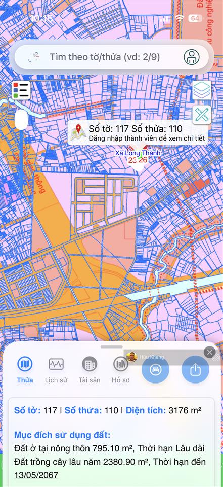 Phường long thành 3176m2 tc 795m2 hai mặt tiền đường gần ,gần ngay nút giao cao tốc bh  vt sổ hồng