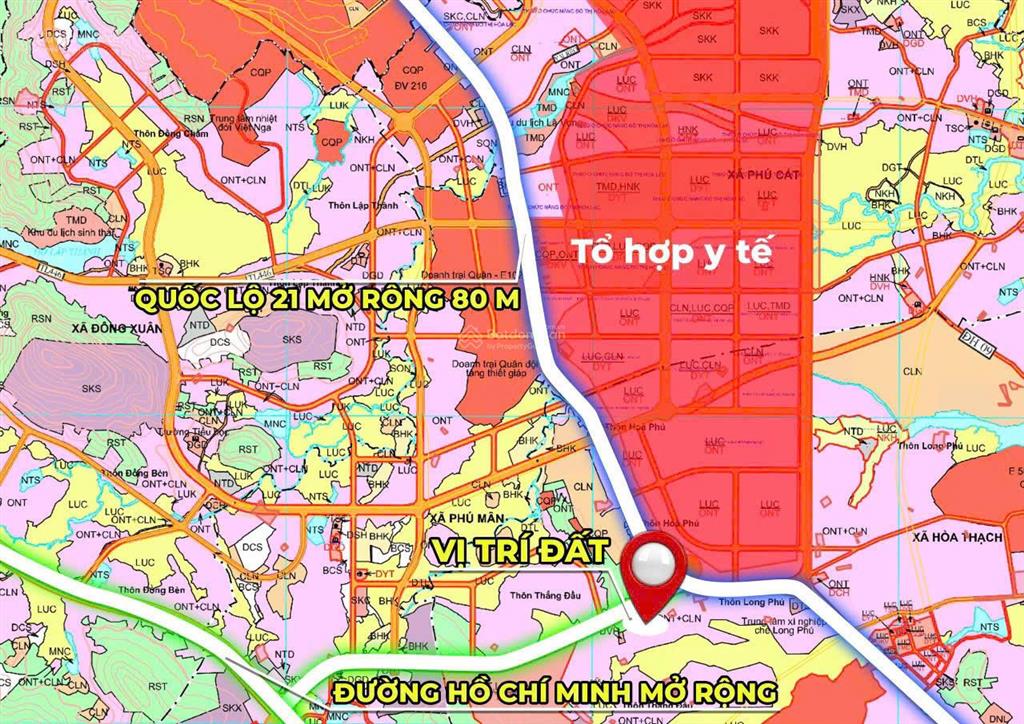 Đất hòa thạch sát cạnh "siêu đô thị" cnc hòa lạc tiềm năng tăng giá vô hạn