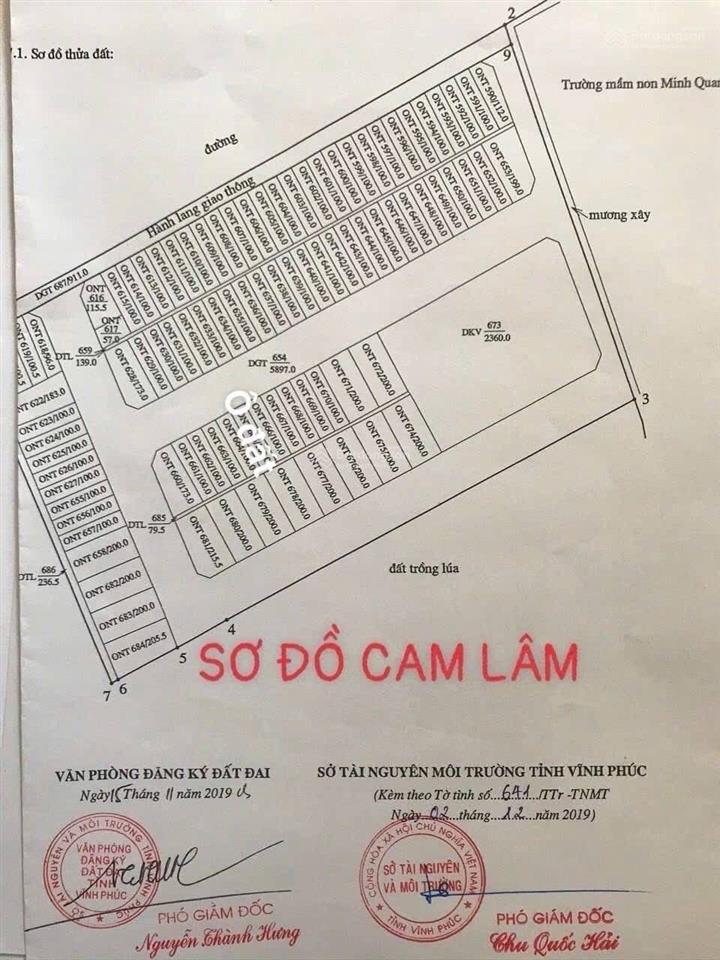 Chỉ 2,25 tỷ sở hữu 100m2 đất dv trại khóng minh quang tam đảo vĩnh phúc(cũ) 0967 522 ***
