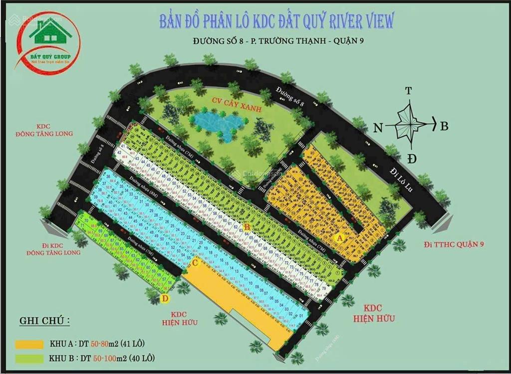 Đất nền bán tại đường số 8, khu đô thị mới đông tăng long, giá siêu hời 3,3 tỷ, 52 m2