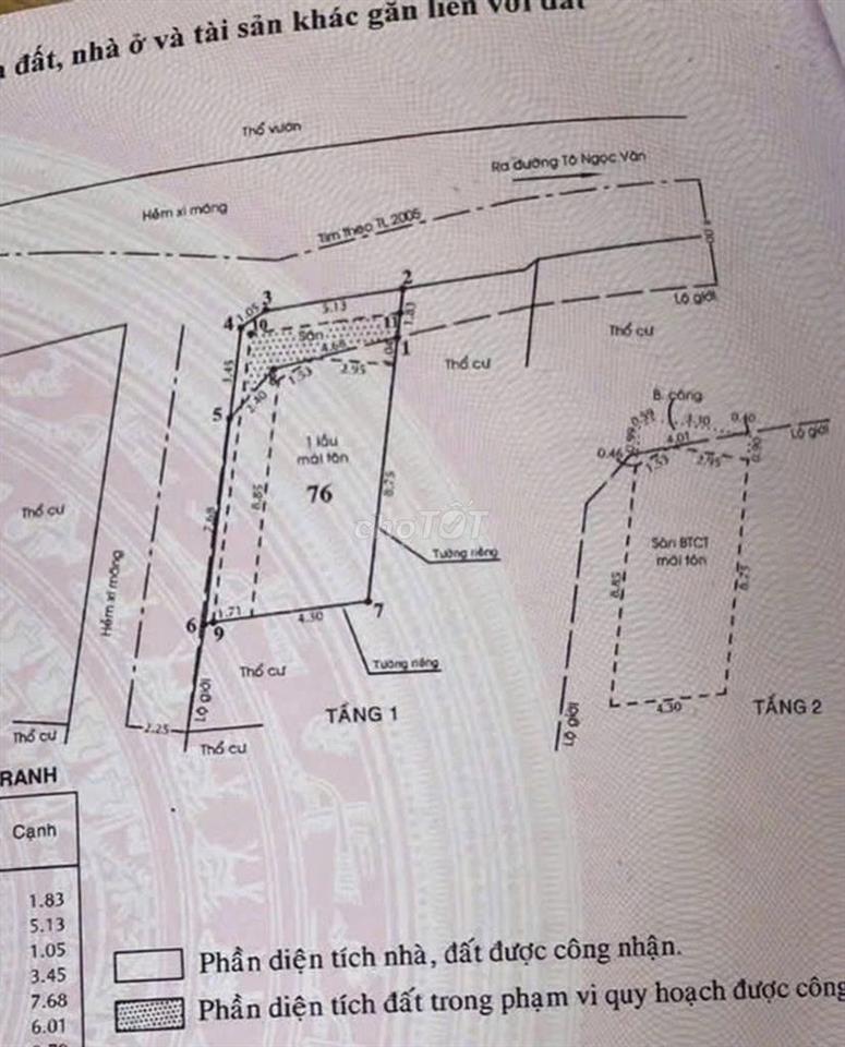HÀ HUY GIÁP NHÀ ĐẸP 6X12 HƠN 70 M2 GIÁ 4,63 TỶ SHR ,HẺM CHÀ BÁ ALO E..