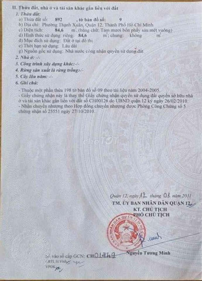 KO QUY HOẠCH - KO LỖI - 100m - XE HƠI- HÀ HUY GIÁP
