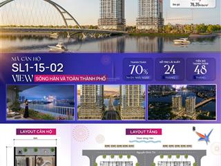 Chỉ với 3,7 tỷ sở hữu căn 1pn+ 59m² slight view trực diện pháo hoa diff, sở hữu lâu dài