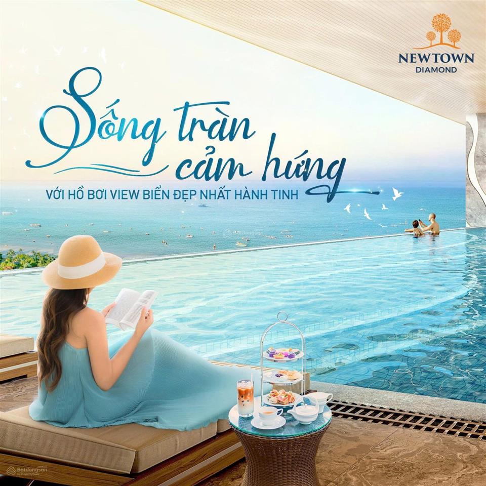 Căn 2pn 83m2 newtown tầng cao view biển, sở hữu lâu dài, dt cho thuê 20  25tr/tháng