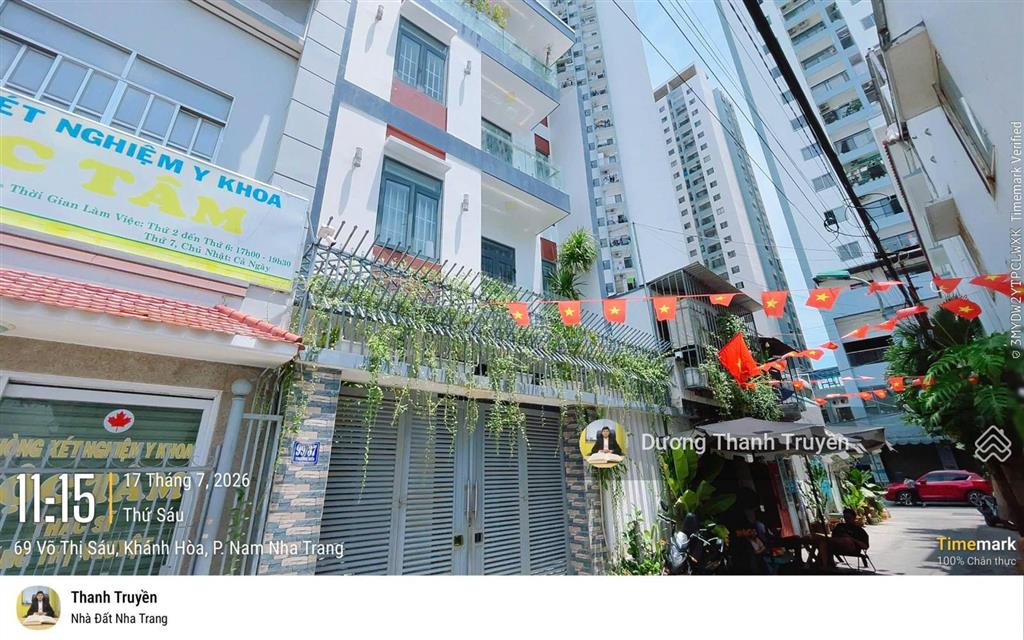 Bán đất tặng nhà đang kinh doanh cà phê mặt tiền rộng 7,05m, cạnh võ thị sáu, gần biển, 5,3 tỷ tl