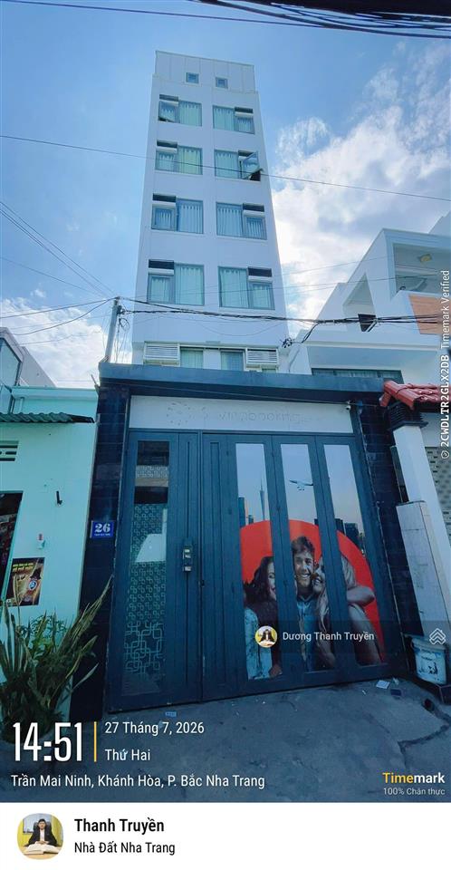 Bán nhà 7 tầng có thang máy 13 phòng cho thuê full  cách biển hòn chồng chỉ 350m  giá chỉ 7,5 tỷ