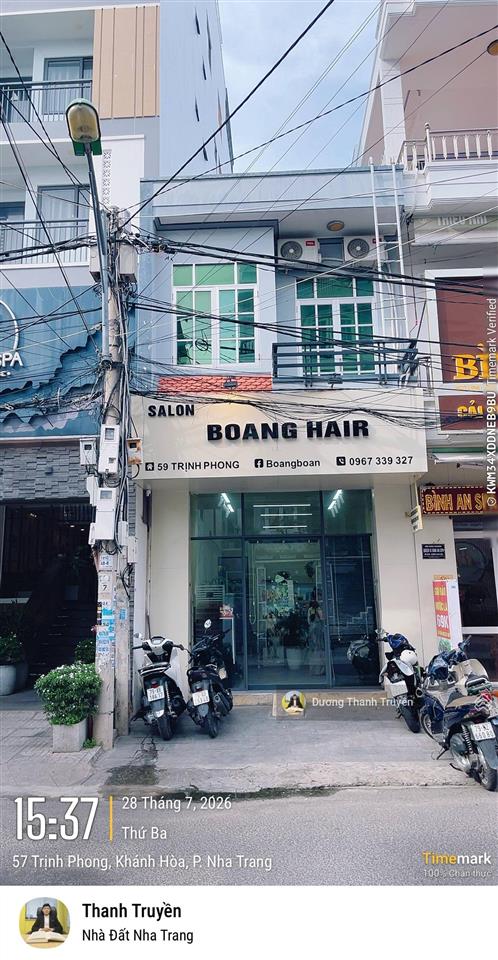 Bán nhà 2 tầng mặt tiền đường trịnh phong dòng tiền 12 triệu/tháng, cách biển chỉ 800m, giá 10,5 tỷ
