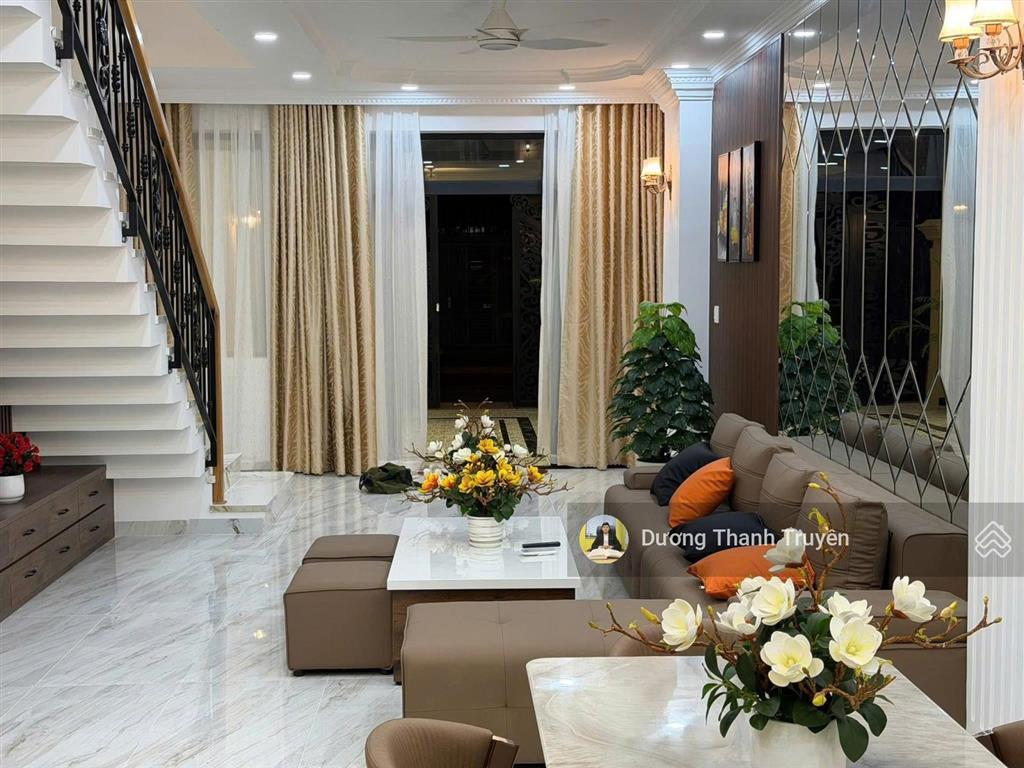 Hạ giá 400tr bán nhà đẹp 3 tầng tân cổ điển mặt tiền đường 13m, kđt hà quang 2, gần sông, 10,5 tỷ