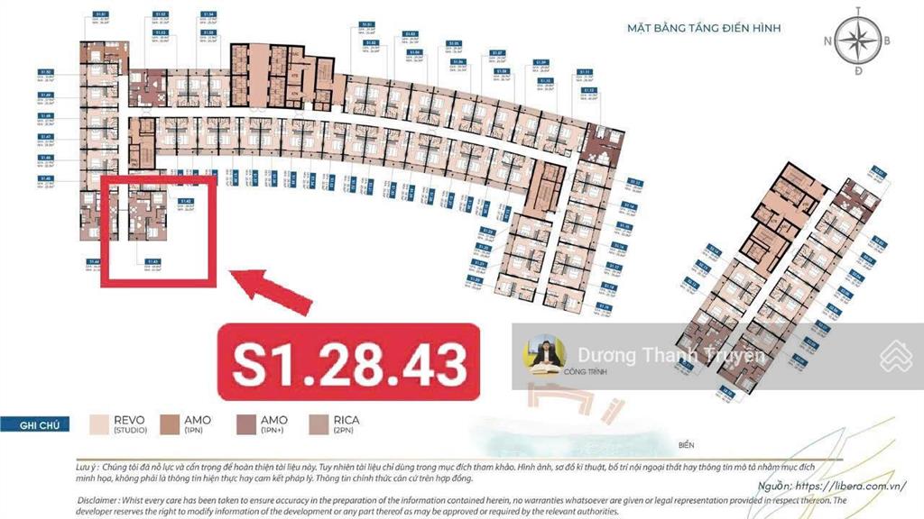 Bán căn hoa hậu sanhome 2pn trực diện biển dt 61,5m2, full nội thất, tầng cao, giá 6,8 tỷ