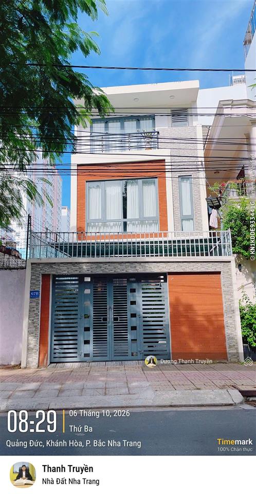 Bán nhà 3 tầng mặt tiền quảng đức cách biển hòn chồng 850m, đối diện trường sĩ quan thông tin, 9 tỷ