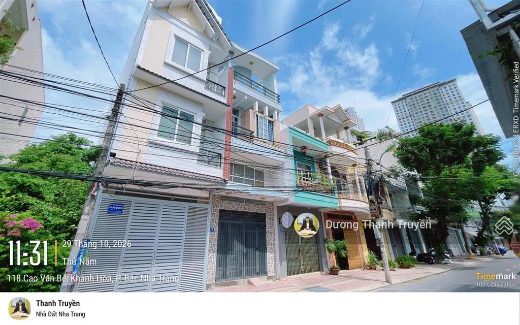 Bán nhà 4 tầng mặt tiền cao văn bé cách biển hòn chồng 400m gần mường thanh viễn triều giá 11,5 tỷ