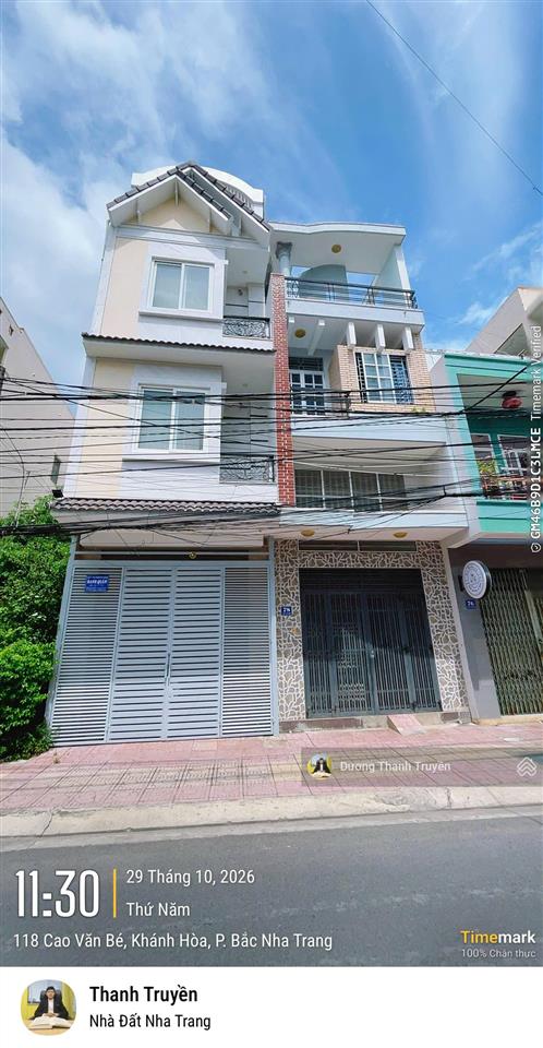 Bán nhà 4 tầng mặt tiền cao văn bé cách biển hòn chồng 400m gần mường thanh viễn triều giá 11,5 tỷ