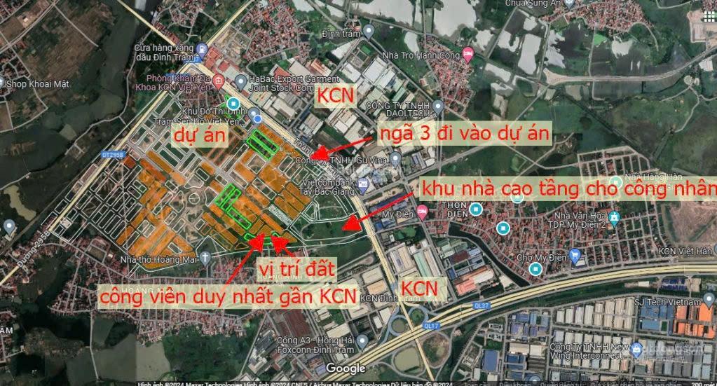 Đất nền dự án giữa trung tâm công nghiệp việt yên giá chỉ 2 tỷ full mọi chi phí nhận sổ