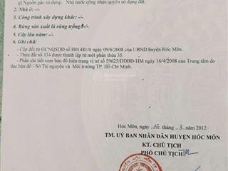 Chủ ngộp, bán nhanh lô đất 199m2( cln), xã tân xuân, hóc môn, 995tr