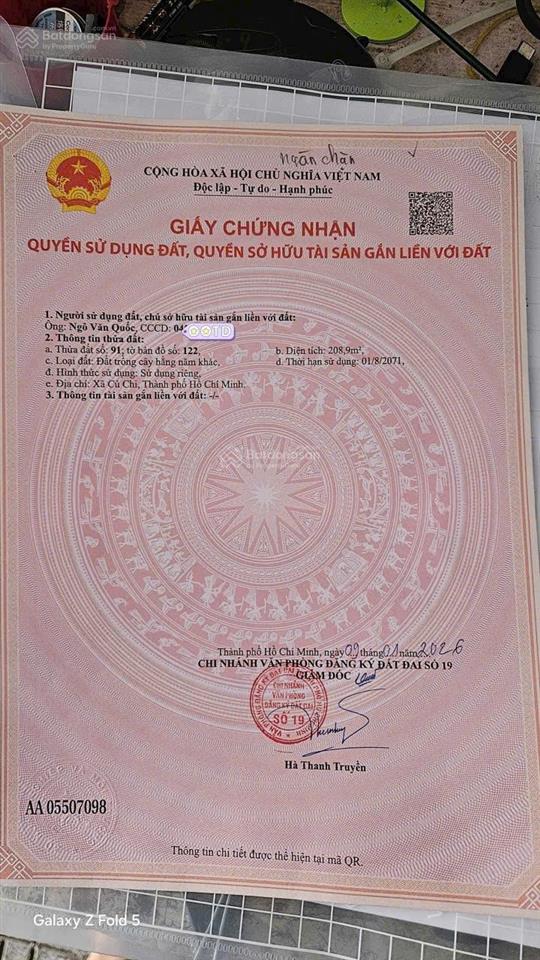 Giảm nhanh 200tr, bán nhanh lô đất, xã tân phú trung, 208m2 (hnk), shr, 850tr (giá thật)