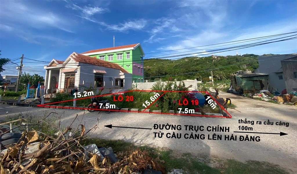 Đất đảo cù lao xanh  nhơn châu. 15x15,6m sổ hồng 100% thổ cư