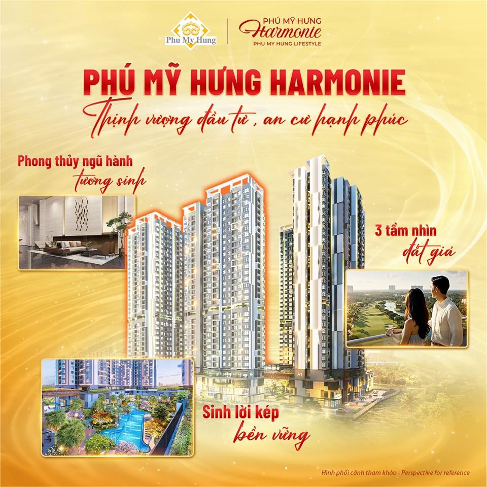 MUA BÁN HARMONIE PHÚ MỸ HƯNG 3PN + ô xe: từ 4,699 tỷ All-in → trả trước ~ 940 triệu. XEM