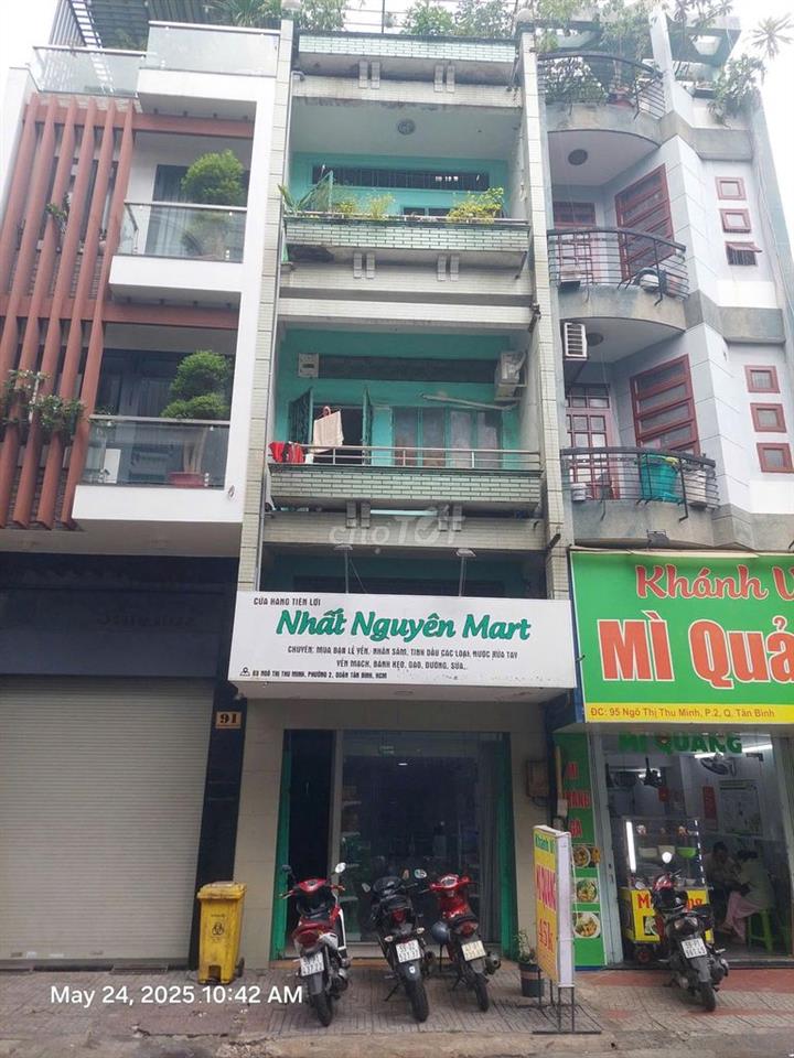 Bán nhà mặt tiền Ngô Thị Thu Minh sát chợ Phạm Văn Hai 