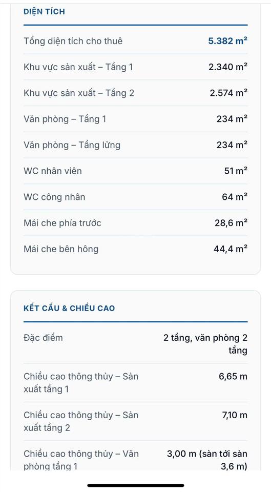 Cho thuê kho xưởng trong kcn tỉnh bắc ninh. đủ hồ sơ fdi, epe