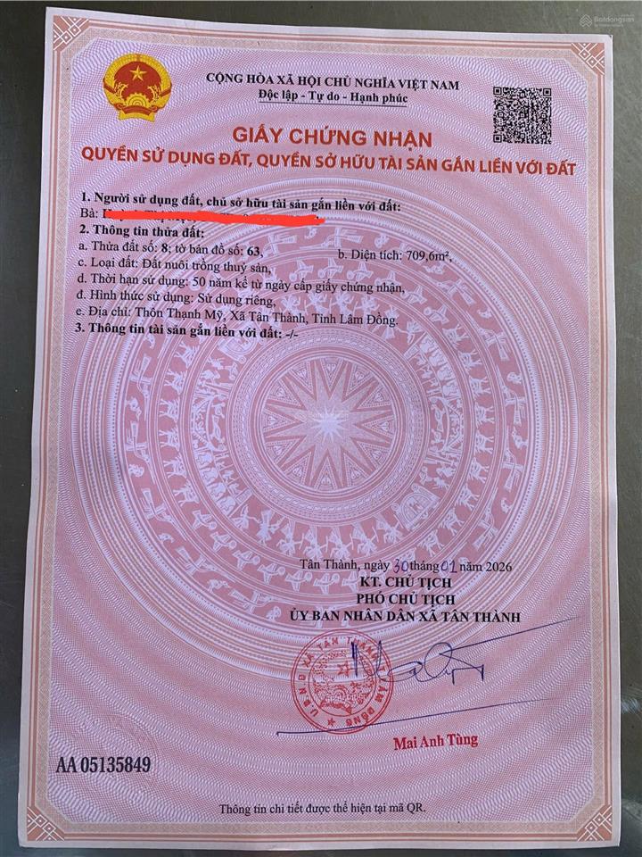 Bán đất tại thôn thạnh mỹ, 4 tỷ, 709m2, hàng hiếm tại giá ưu đãi