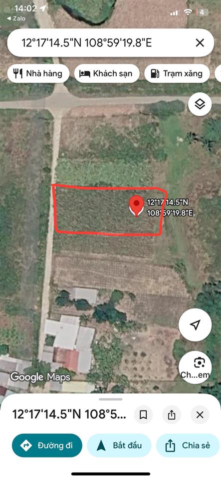 Bán đất 1000m2 tại đường 2, xã diên thọ, khánh hòa, 2,2 tỷ
