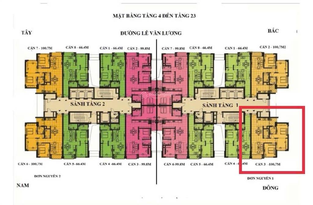Chính chủ bán căn góc 3 ngủ đông nam 100m2