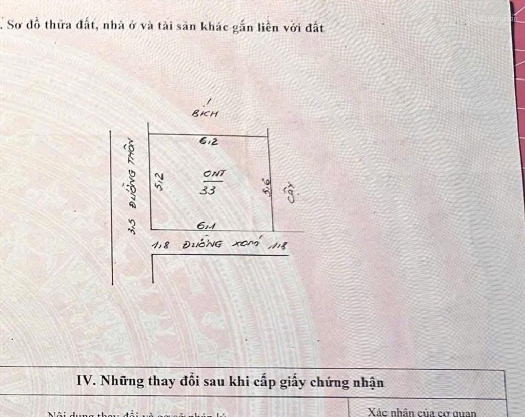 Bán đất lô góc phường chương mỹ  33m2  đường thông ô tô  giá nhỉnh 2 tỷ   0988 625 ***
