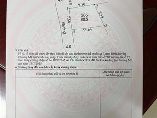 Bán đất lô góc phú nghĩa, chương mỹ  80,2m2  đường ô tô thông  gần quốc lộ 6