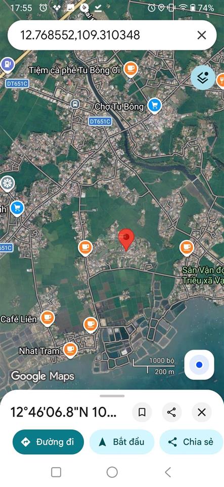 Bán lô đất thổ cư tu bông 93m2 sổ hồng riêng giá chỉ 17 triệu/m