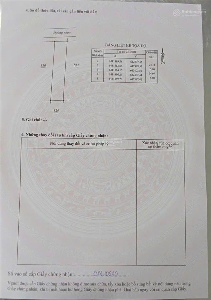 Bán đất thổ cư tu bông bắc vân phong chỉ 16 triệu/m