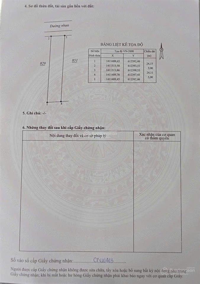 Bán đất tu bông 120m2 vạn ninh | giá chỉ 16 triệu/m2