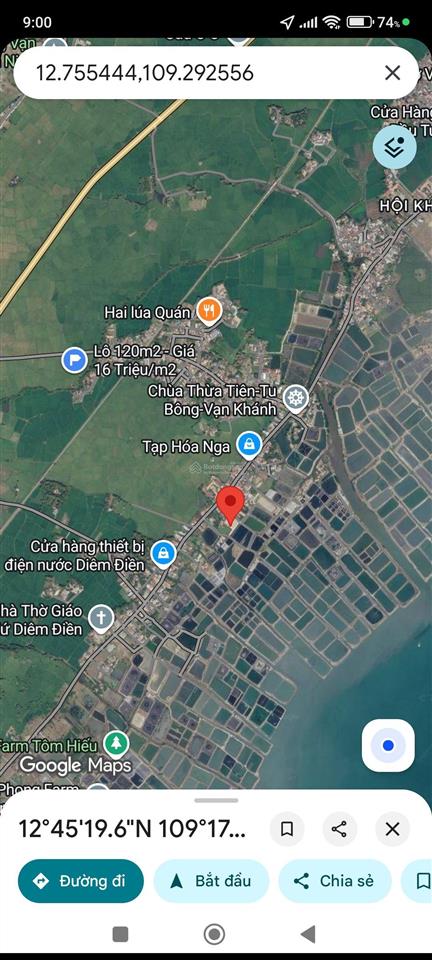 Bán đất tu bông 91,5m2 vạn ninh | giá chỉ 17 triệu/m2
