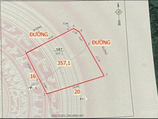 Bán gấp lô góc 16 x 20 = 357m², vinh phú  nghi đức  tp. vinh, giá 7,14 tỷ