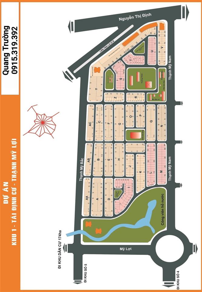 Bán khuôn đất khu 1, thạnh mỹ lợi, quận 2, ngang 5m, giá 11,5 tỷ, không lỗi phong thủy