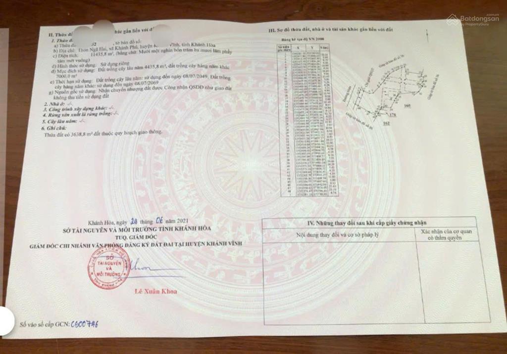 Kẹt vốn chủ bán rẻ trang trại nhầ vườn khánh phú dt 12.467m2 có 1000m thổ cư,giá chưa đến 600.000/m