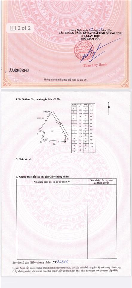 Bán 1668m2 đất gần biển vạn tường, huyện bình sơn, khu kinh tế dung quất, quảng ngãi