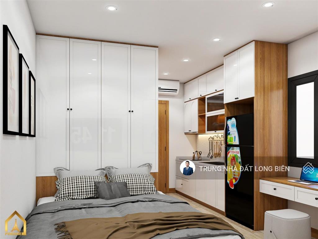 Cc bán căn hộ dịch vụ 60m2 x 7t tháng máy gara ô tô ngõ ô tô gần chợ vàng cổ bi dân cư đông đúc