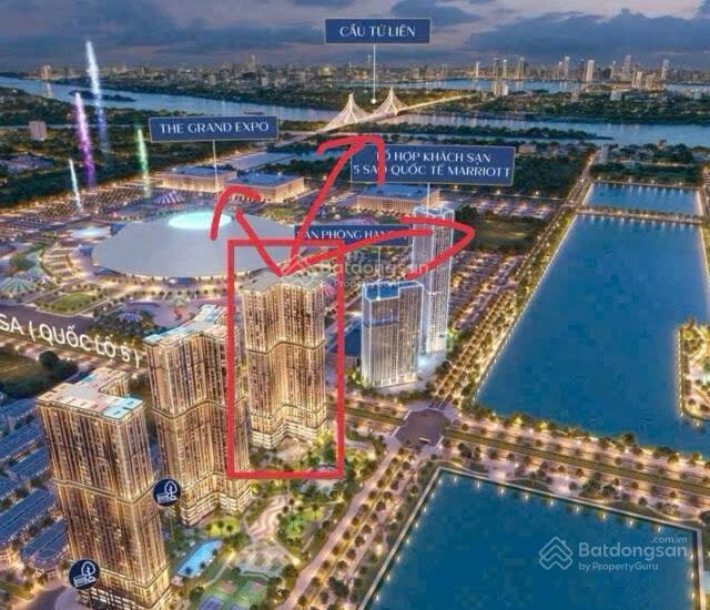 Hơn 7 tỉ căn 2n view trung tâm triển lãm và hồ tại vinhomes cổ loa