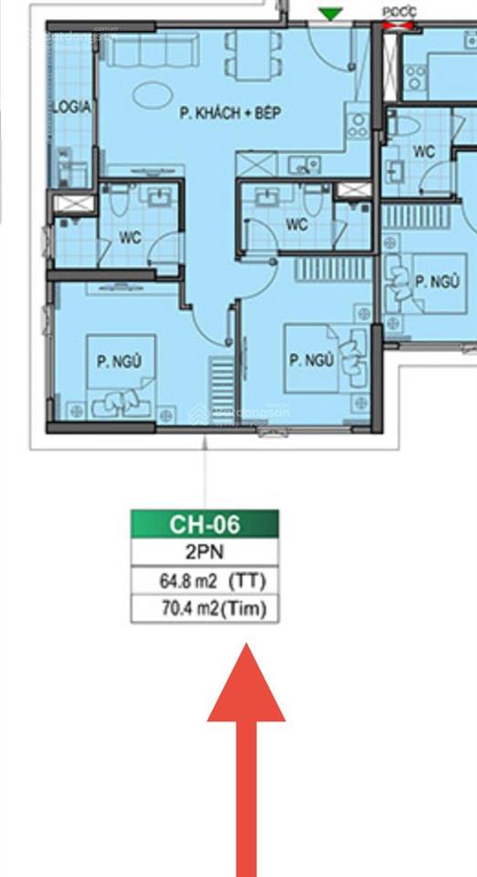 Em bán căn 2n 2wc góc 65m2 be1, tầng trung, hướng tây bắc tây nam view thoáng giá 4 tỷ 3 thu nét