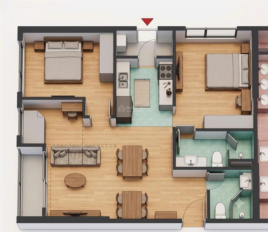 Bán căn 2n+1 hoa hậu pr1, căn góc 76,8m2 hướng tây nam view sông san hô giá chênh 100 triệu