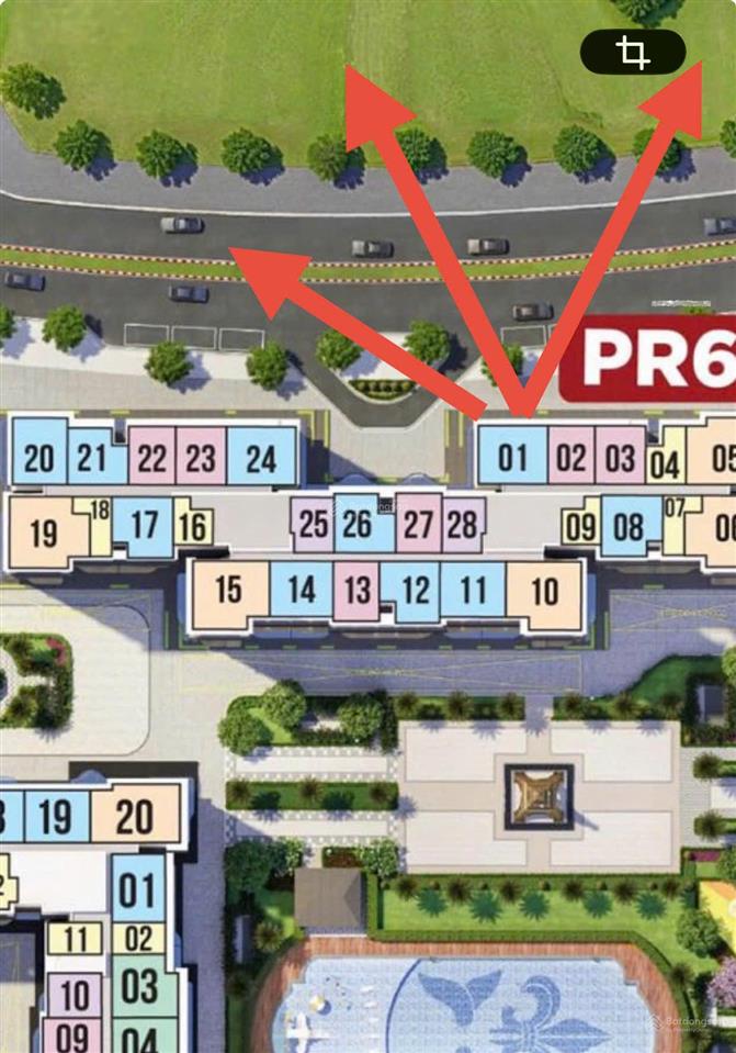Pr6xx01, căn 2n+1 to 77m2 pr6, hướng đông bắc  tây bắc, tầng trung giá 4 tỷ 5 thu về