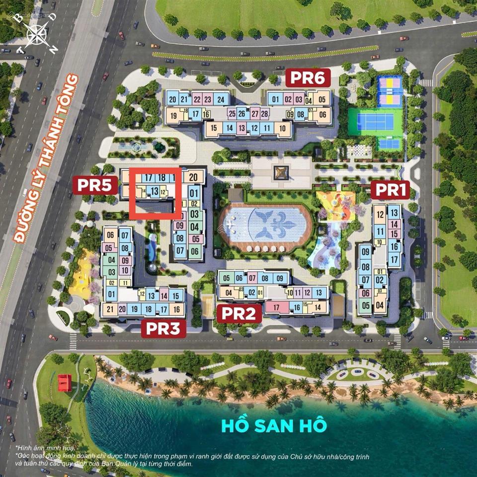 Pr5xx13.bán căn 2n2wc 61,8m2 tòa pr5 hướng ban công tây namtây tứ trạch giá cực tốt 3tỷ58 thu về
